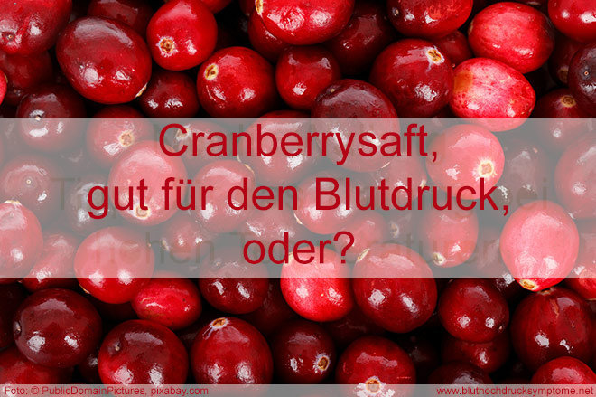 Cranberrysaft gegen Bluthochdruck